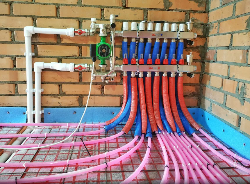 Монтаж теплого пола